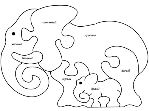 Elephant Puzzle Pattern – Free Scroll Saw Patterns