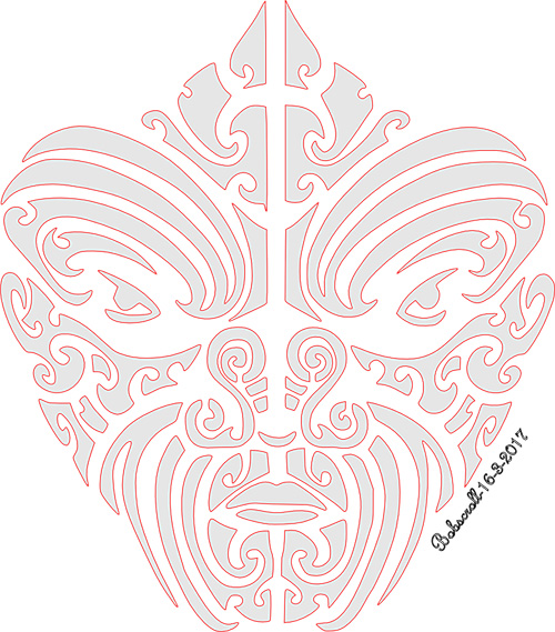 Polynesian Mask Pattern – Free Scroll Saw Patterns