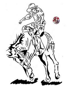 Bronc Riding Pattern – Free Scroll Saw Patterns